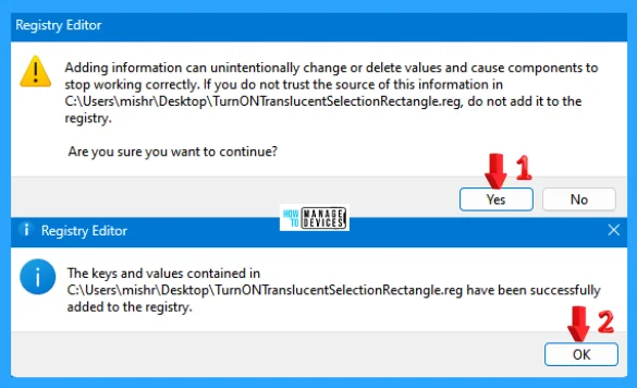 Turn On or Off Translucent Selection Rectangle on Desktop in Windows 11 - Fig. 14