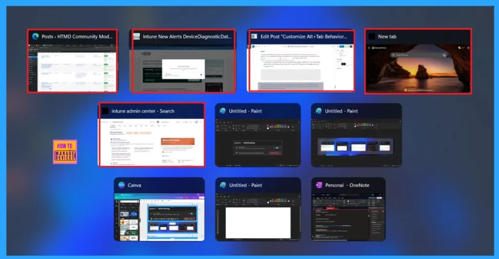 Customize Alt + Tab Keys Behavior to Show the Number of App Tabs such as Notepad Edge Chrome Browsers-Fig.8