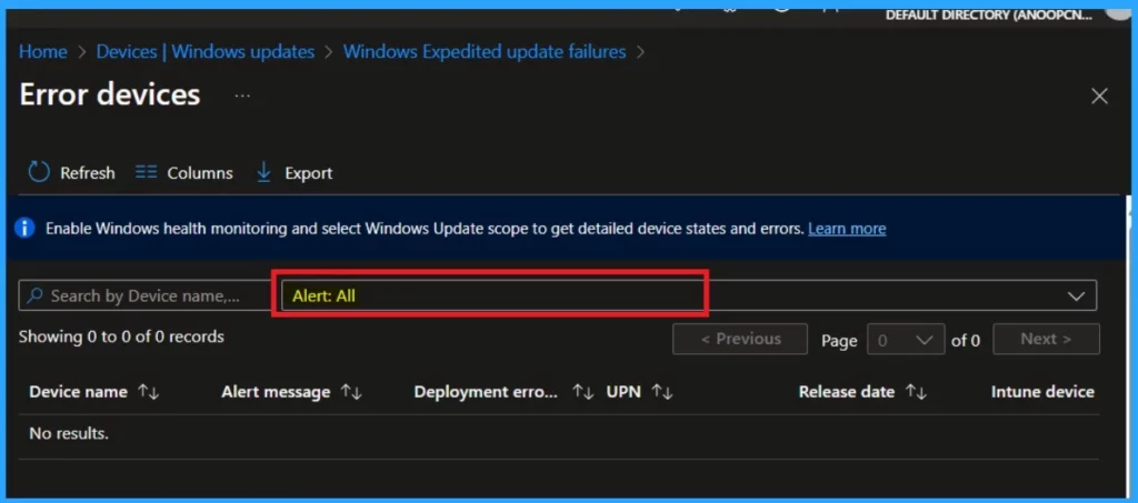 Intune New Alerts DeviceDiagnosticDataNotReceived and MinimumOSBuildNotMet to help Troubleshooting-Fig.4