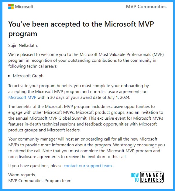 My First Microsoft Most Valuable Professional [MVP] Award for 2024-2025. Fig 02