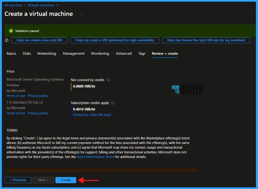 Step-by-Step Guide: Creating a Windows Server 2025 in Microsoft Azure from Scratch. Fig. 11