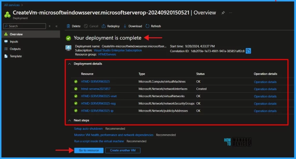 Step-by-Step Guide: Creating a Windows Server 2025 in Microsoft Azure from Scratch. Fig. 12