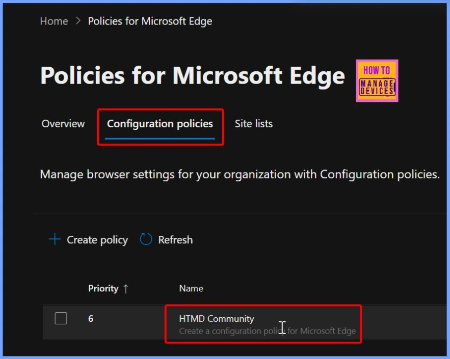 Enable Entra Website SSO using Configuration Profiles for Edge Browser using Microsoft 365 Admin Center - Fig.2