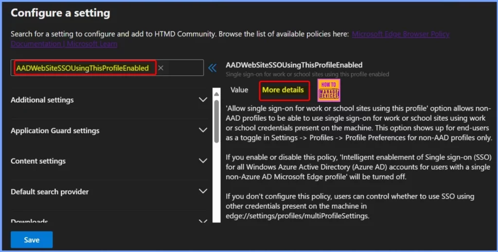 Enable Entra Website SSO using Configuration Profiles for Edge Browser using Microsoft 365 Admin Center - Fig.6