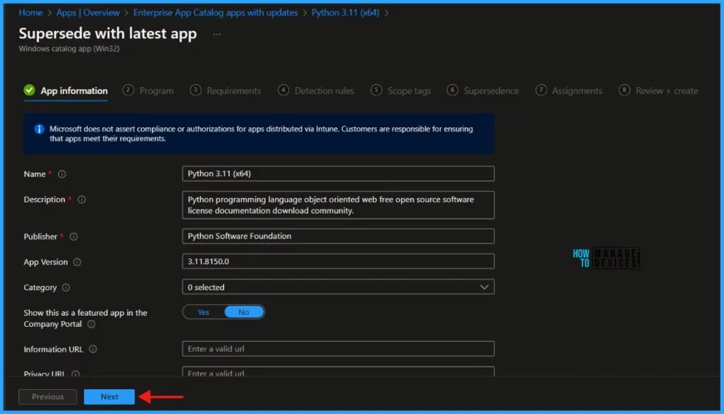 Best Guide to Update the Python Application with Enterprise App Management in Intune 6 Best Guide to Update the Python Application with Enterprise App Management in Intune 2