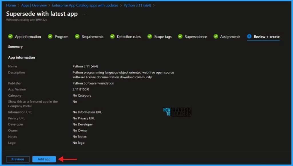 Best Guide to Update the Python Application with Enterprise App Management in Intune 12 Best Guide to Update the Python Application with Enterprise App Management in Intune 6