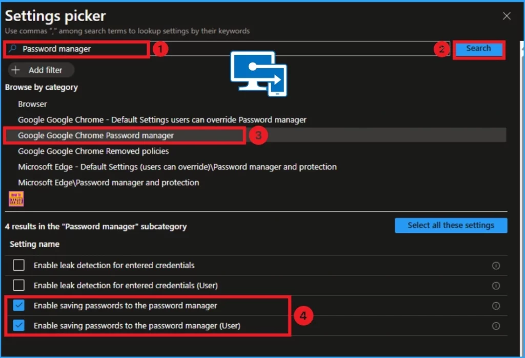 Block Password Manager on Google Chrome Browser using Microsoft Intune Policy Settings Catalog - Fig.5