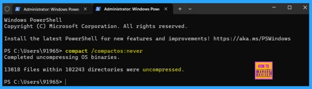 How to Enable or Disable Compact OS with Windows 11 using Compact Compactos Query Always Never 5 How to Enable or Disable Compact OS with Windows 11 using Compact Compactos Query Always Never - Fig.5
