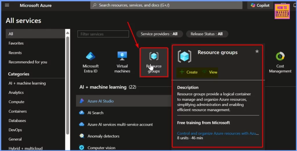 Easy Way to Create an Azure Resource Group on Azure Portal - Fig.2