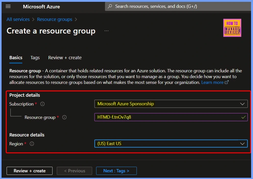 Easy Way to Create an Azure Resource Group on Azure Portal - Fig.4