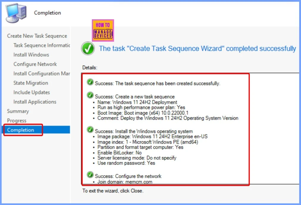 Step by Step Guide to Deploying Windows 11 24H2 Using SCCM - Fig.26