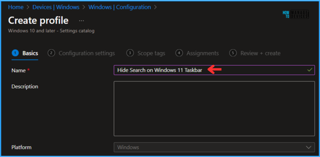 Easy Method to Hide Search on Windows 11 Taskbar Using Intune. Fig. 4