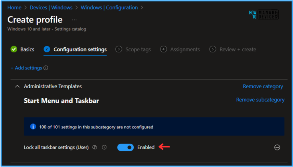 Easy Method to Lock All Taskbar Settings on Windows Endpoints with Intune. Fig. 7