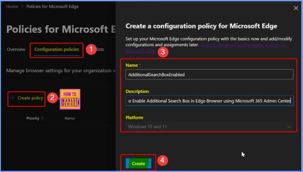Enable Additional Search Box in Edge Browser using Microsoft 365 Admin Center Policy 4 Enable Additional Search Box in Edge Browser using Microsoft 365 Admin Center Policy - Fig.2