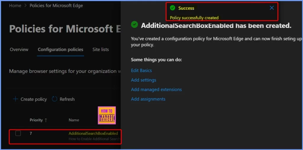 Enable Additional Search Box in Edge Browser using Microsoft 365 Admin Center Policy 5 Enable Additional Search Box in Edge Browser using Microsoft 365 Admin Center - Fig.3