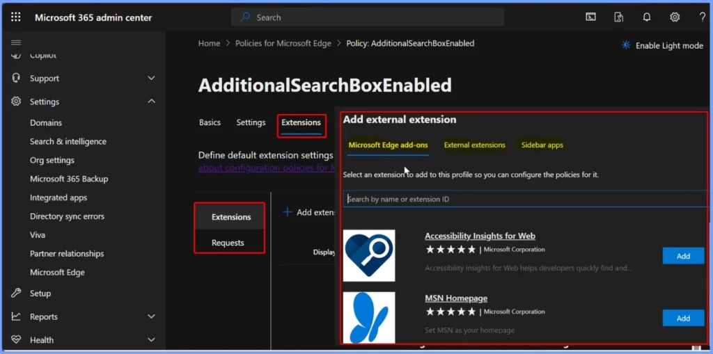 Enable Additional Search Box in Edge Browser using Microsoft 365 Admin Center Policy 9 Enable Additional Search Box in Edge Browser using Microsoft 365 Admin Center - Fig.7