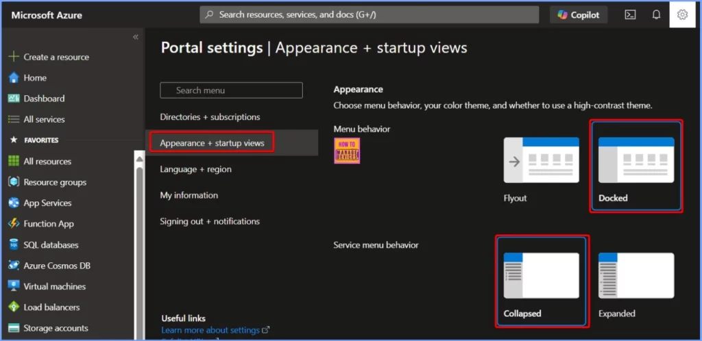 How to Enable Dark Mode in Azure Portal | Simple Steps to Change the Theme | Startup Views - Fig.4
