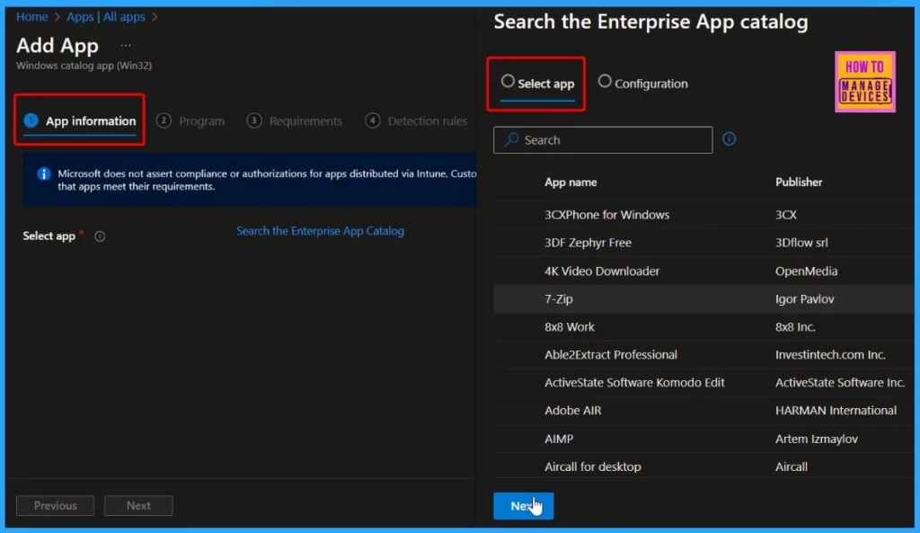 Enhanced App Deployment in Intune with Direct App Links from Enterprise App Catalog - Fig.2