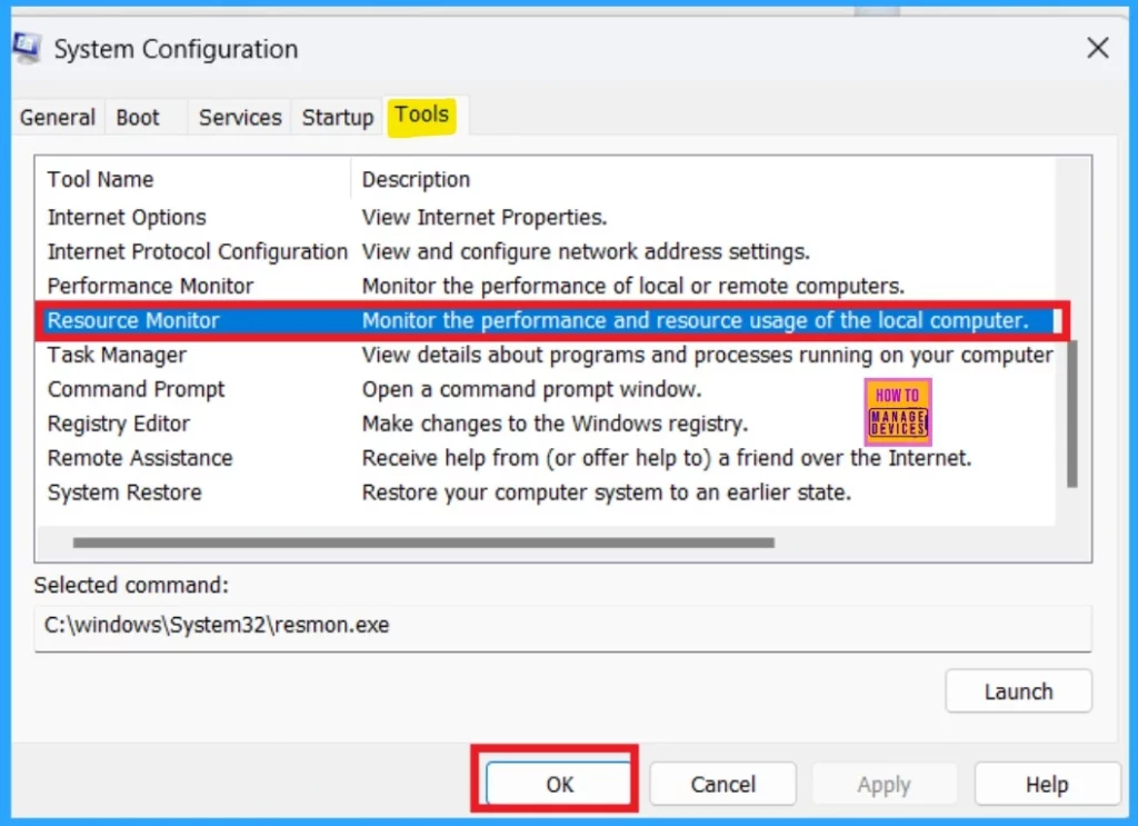How to Find Resmon or Resource Monitor in Windows 11-Fig.9