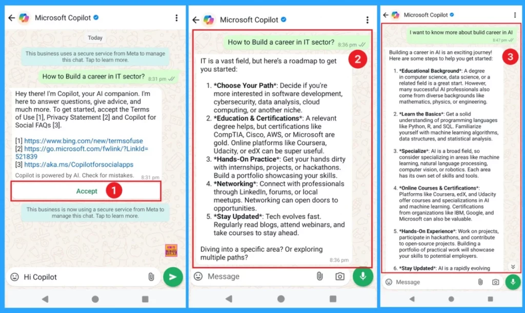 Microsoft Copilot is Now Available on WhatsApp | Chat Naturally by Smooth and Intuitive Conversations 4 Microsoft Copilot Available on WhatsApp | Chat Naturally by Smooth and Intuitive Conversations - Fig.4