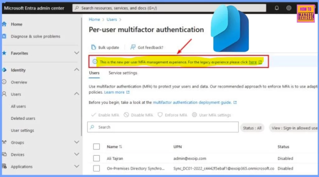 Microsoft Moves Per-User Multifactor Authentication to Entra ID for Easier Management - Fig.3 - Creds to MS