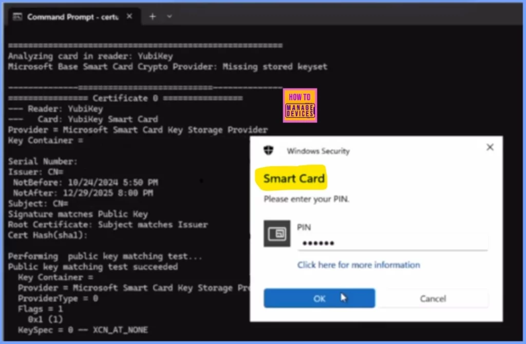 Yubico Smart Card Redirection for Windows 365 Cloud PCs Login using Windows App on iOSS - Fig.2 - Creds to MS