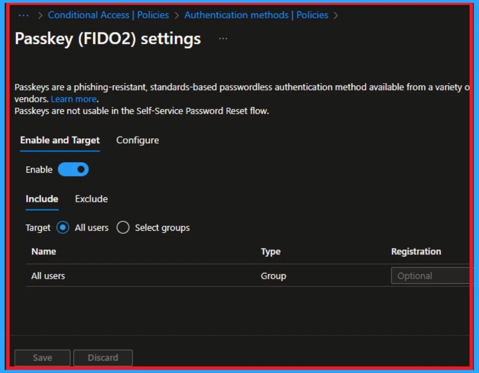 New Entra Phishing Resistant Passwordless Authentication - Fig.4