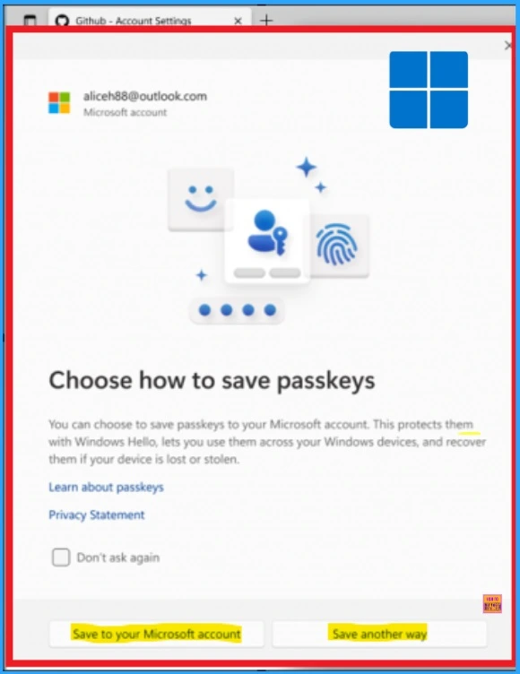New Native Support for Cross-Device Authentication on Windows  Passkeys - Fig.3 - Creds to MS