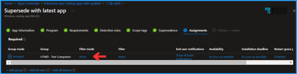 7-Zip Update with Enterprise App Catalog App in Intune Best Step-by-Step Guide 11 Best Step-by-Step Guide to Use 7-Zip Update with Enterprise App Catalog App in Intune. Fig. 11