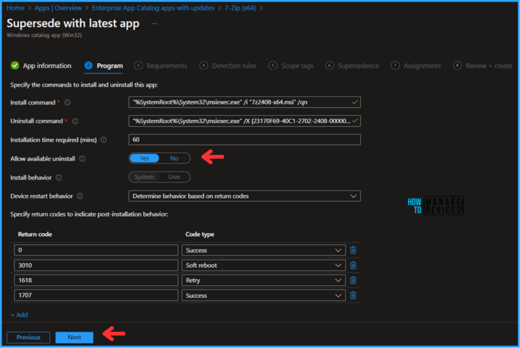 7-Zip Update with Enterprise App Catalog App in Intune Best Step-by-Step Guide 6 Best Step-by-Step Guide to Use 7-Zip Update with Enterprise App Catalog App in Intune. Fig. 6