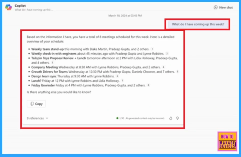 Microsoft 365 Copilot in Teams for Chat Meeting Calls Generally Available - Fig.2 (Image credited to MS)