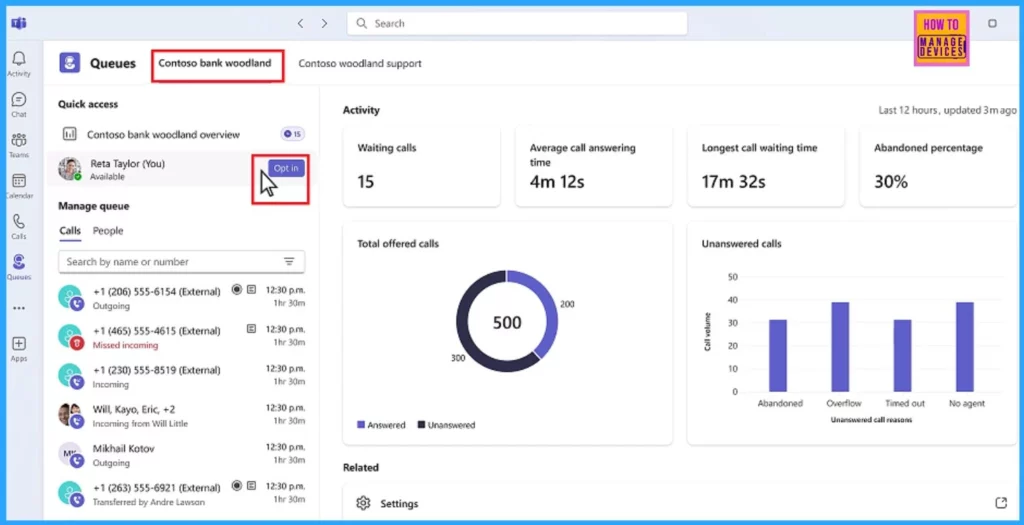 What is Queues App for Teams and How this Helps to Directly Interact with Customer Calls 2 What is Queues App for Teams and How this Helps to Directly Interact with Customer Calls - Fig.2 (Image edited to MS)