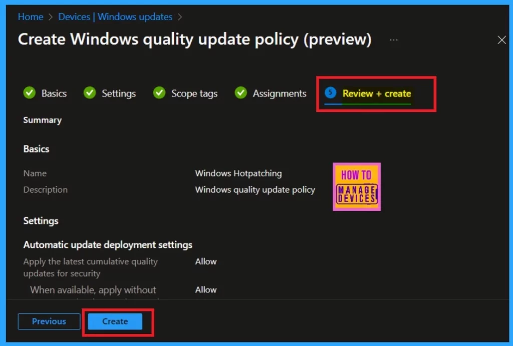 How to Implement Windows 11 Hotpatching using Intune 9 How to Implement Windows 11 Hotpatching using Intune -Fig.8