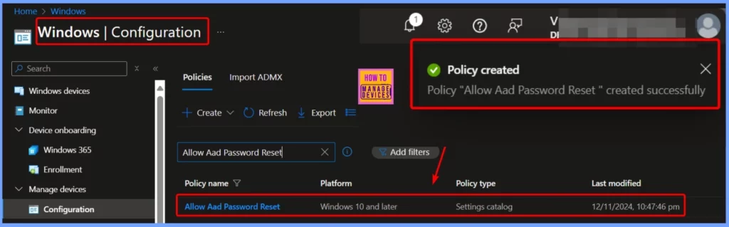 How to Allow Entra Password Reset in Windows using Intune - Fig.10