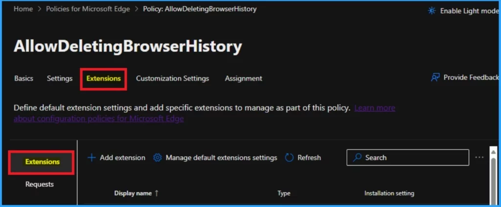 Allow Deleting Browser History in Edge using Microsoft 365 Admin Center - Fig.7