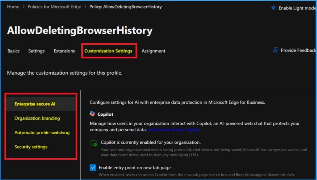 Allow Deleting Browser History in Edge using Microsoft 365 Admin Center - Fig.8