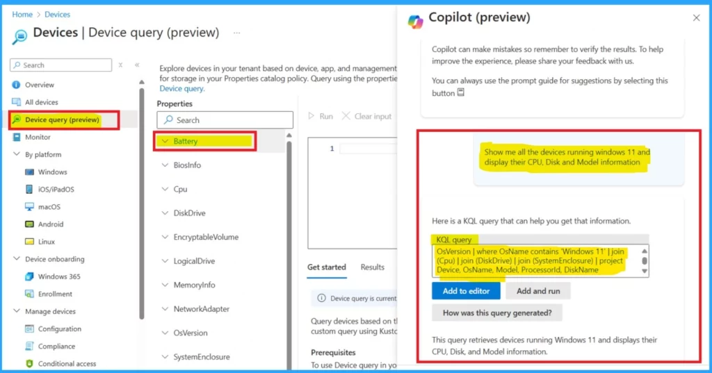 Analytics Capabilities for Querying Multiple Devices and Taking Remote Actions on Results in Microsoft Intune 2 Analytics Capabilities for Querying Multiple Devices and Taking Remote Actions on Results in Microsoft Intune-Fig.2 Creds to MS