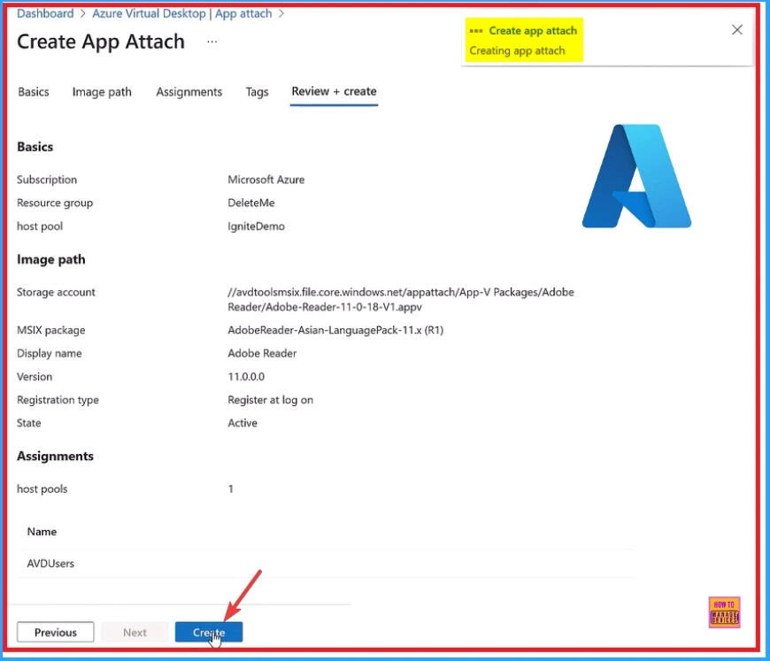 Introducing App Attach with App-V Package Support in Azure - Fig.9 - Creds to MS