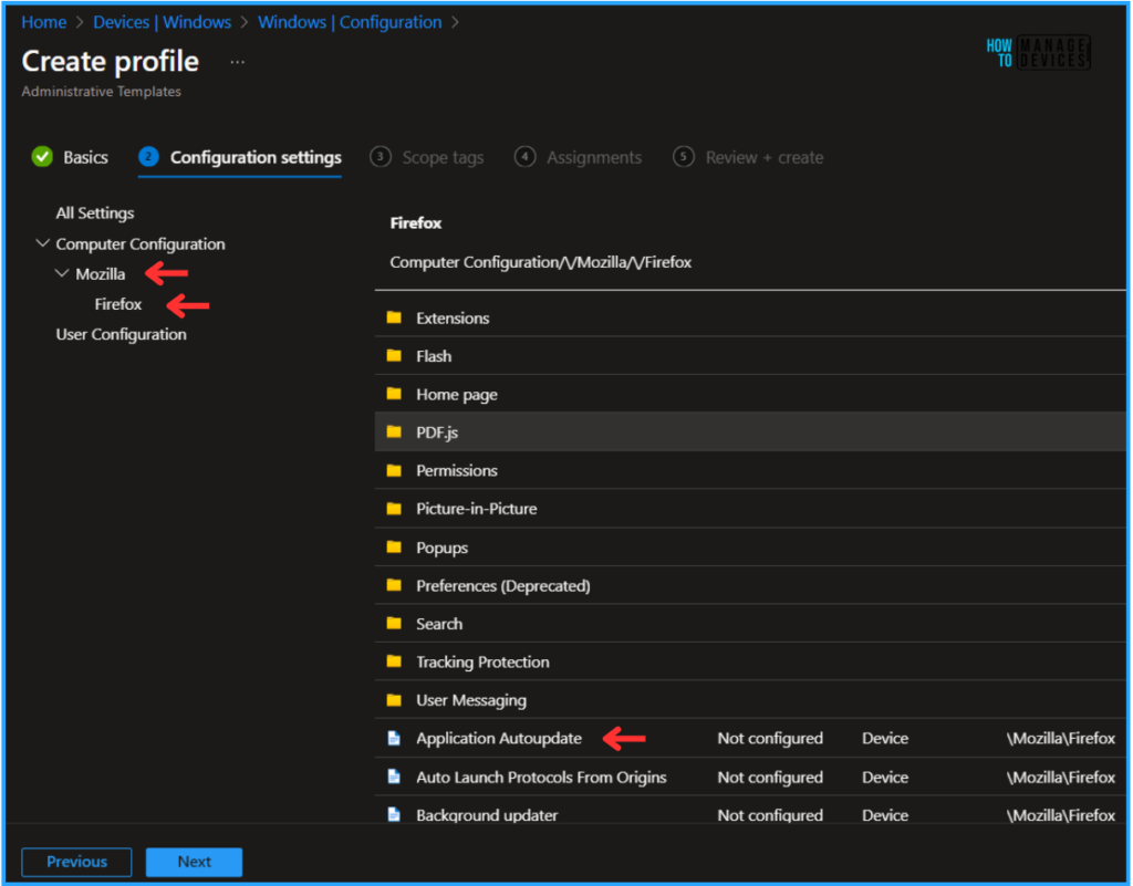 Best Way to Auto Update Mozilla Firefox Browser Using Intune Configuration Policy 5 Best Way to Auto Update Mozilla Firefox Browser Using Intune Configuration Policy. Fig. 5