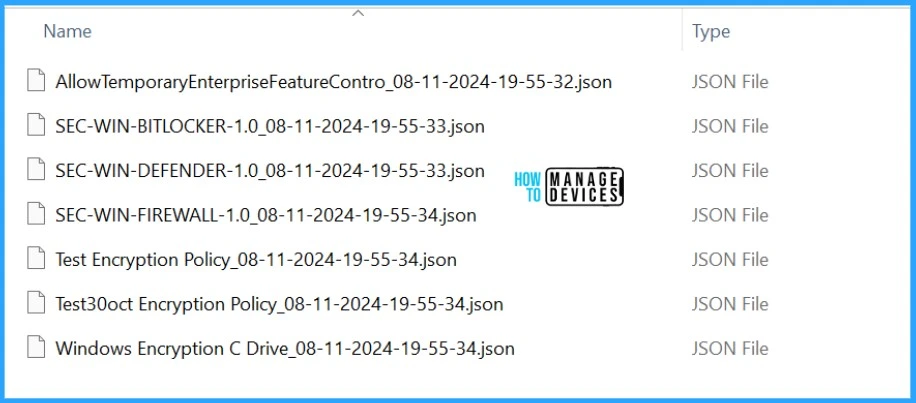 Bulk Export Intune Settings and Configuration Profiles Using Sample PowerShell Script - Fig. 05