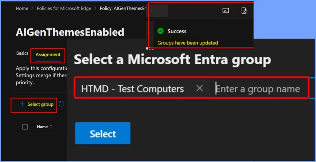 Enable AI Gen Themes in Edge Browser using Microsoft 365 Admin Center Configuration Policy 11 Enable AI Gen Themes in Edge Browser using Microsoft 365 Admin Center Policy - Fig.9