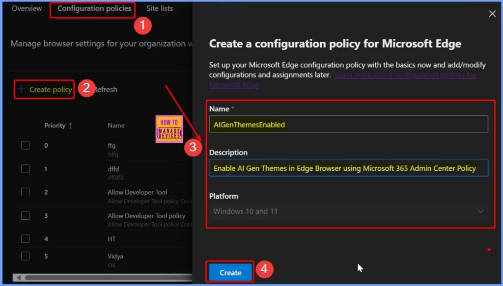 Enable AI Gen Themes in Edge Browser using Microsoft 365 Admin Center Configuration Policy 4 Enable AI Gen Themes in Edge Browser using Microsoft 365 Admin Center Policy - Fig.2