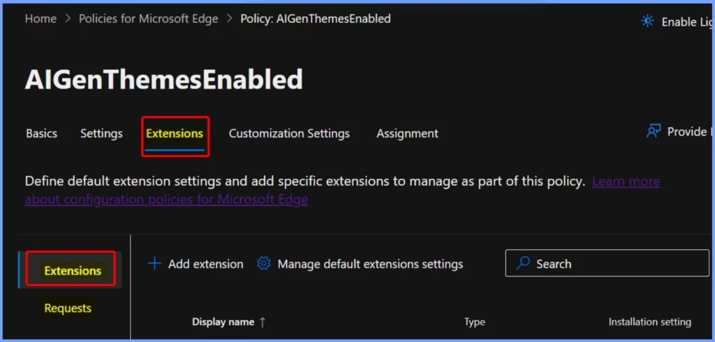 Enable AI Gen Themes in Edge Browser using Microsoft 365 Admin Center Configuration Policy 9 Enable AI Gen Themes in Edge Browser using Microsoft 365 Admin Center Policy - Fig.7