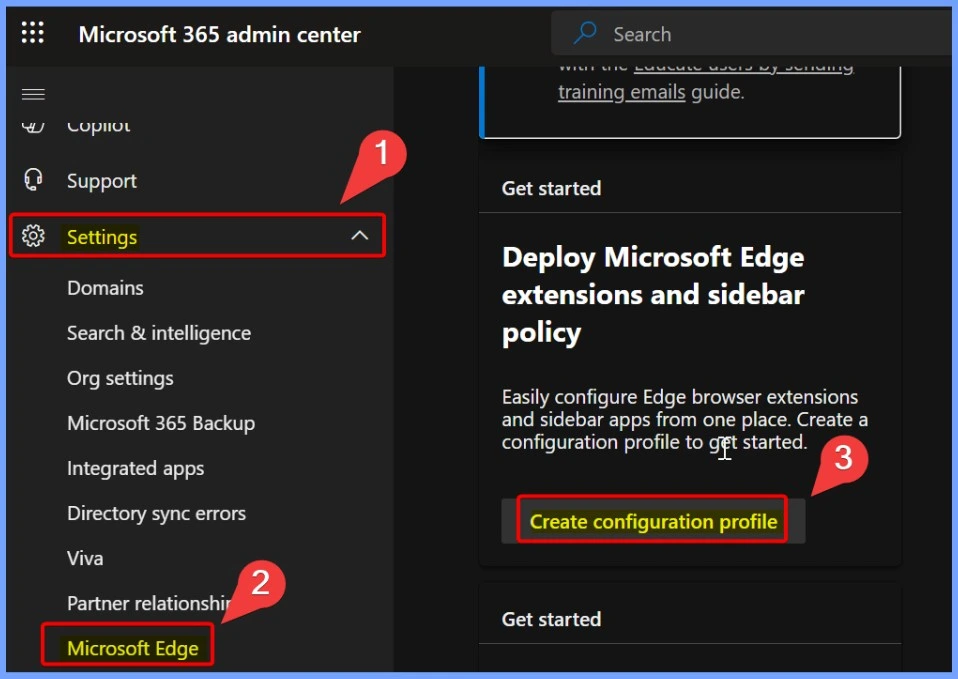Enable Accessibility Image Labels in Edge Browser using Microsoft 365 Admin Center - Fig.1
