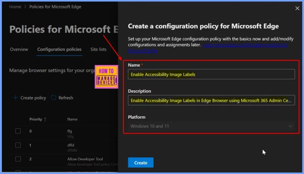 Enable Accessibility Image Labels in Edge Browser using Microsoft 365 Admin Center - Fig.3