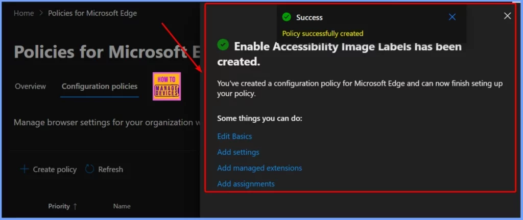 Enable Accessibility Image Labels in Edge Browser using Microsoft 365 Admin Center - Fig.4
