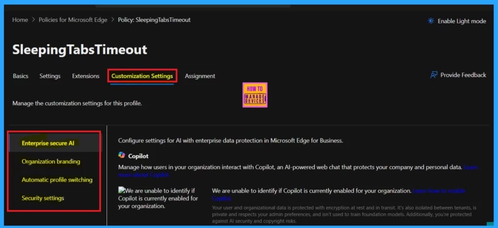 Enable Disable Sleeping Tabs Timeout in Edge Browser using the Microsoft 365 Admin Center Policy 8 Enable Disable Sleeping Tabs Timeout in Edge using the Microsoft 365 Admin Center-Fig.8