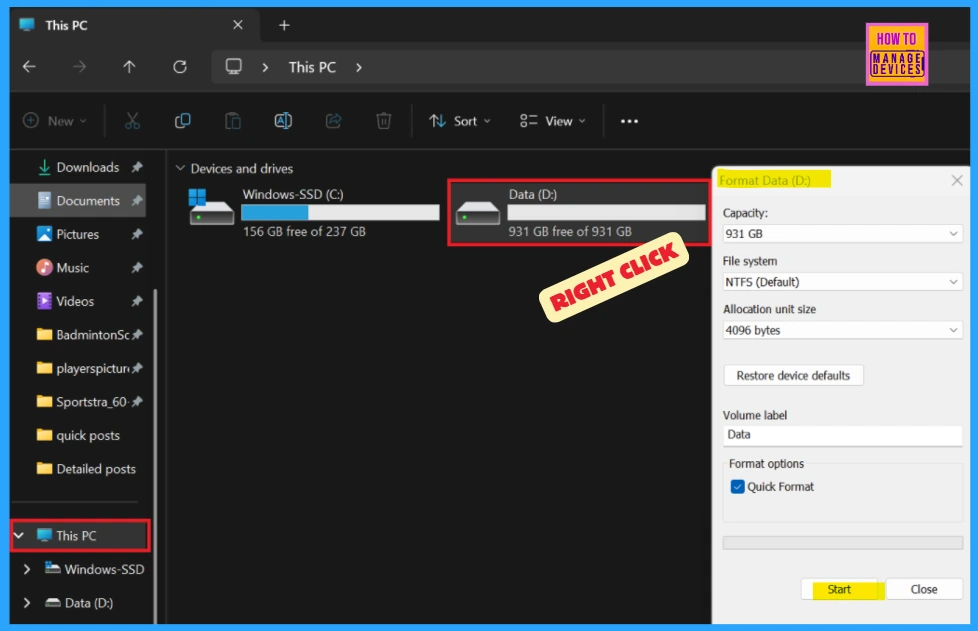 Five Easy Ways to Format a Drive in Windows 11 5 Five Easy Ways to Format a Drive in Windows 11 - Fig.4
