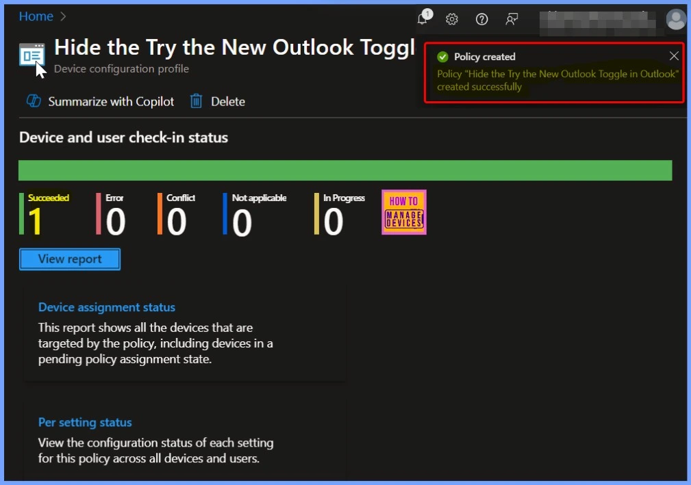 Hide the Try the New Outlook Toggle in Outlook using Intune Settings Catalog Policy 11 Hide the Try the New Outlook Toggle in Outlook using Intune Settings Catalog Policy - Fig.8