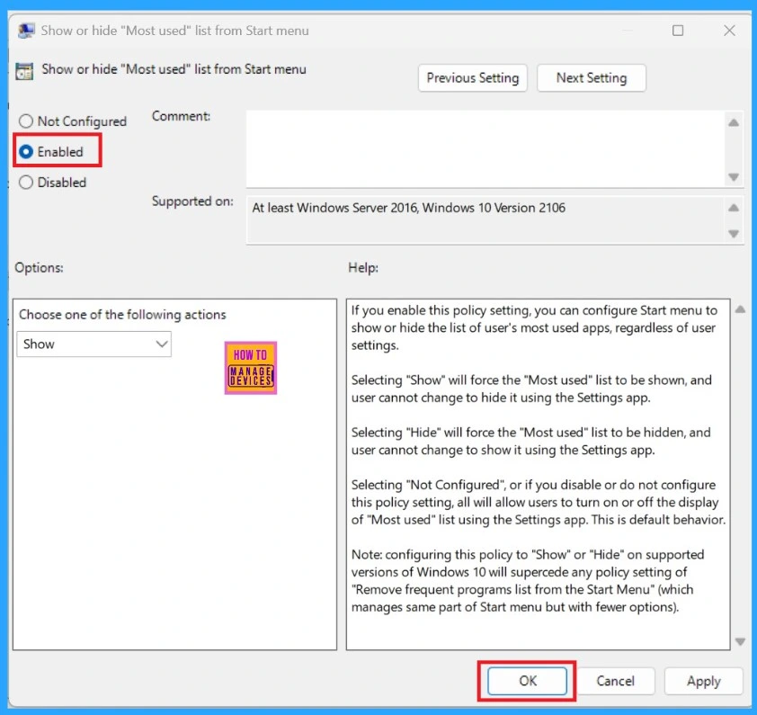 4 Methods to Enable Disable Most Used Apps List on Start Menu in Windows 11 9 4 Methods to Enable Disable Most Used Apps List on Start Menu in Windows 11-Fig.9